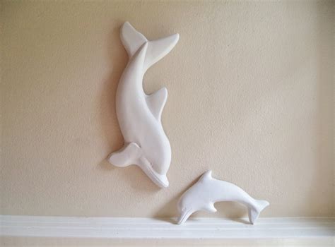 Dolphin wall decor wall hanging dolphin sculptures star fish | Etsy