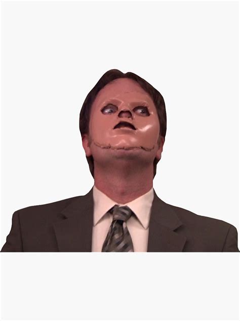 Dwight Schrute CPR Mask Funny Sticker by zlapr | The office dwight, The office show, The office ...