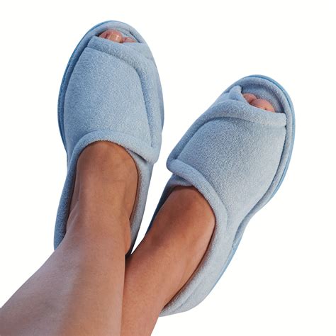 Women's Terry Cloth Slippers - House Shoe Slides | Support Plus