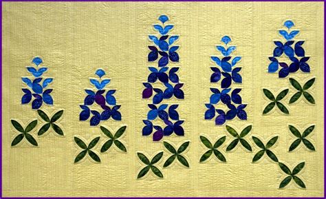 Texas Bluebonnets | Blue bonnets, Applique quilts, Embroidery and stitching