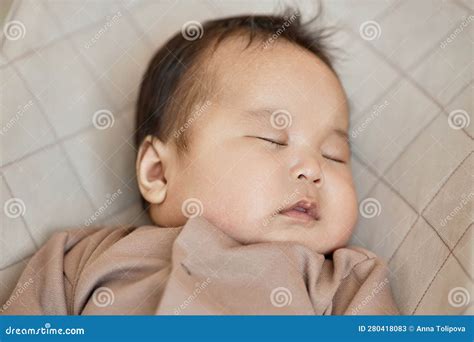 Baby Boy Sleeping on His Bed Stock Image - Image of love, cute: 280418083