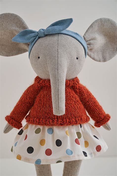 Fabric Animals, Plush Animals, Baby Toys, Kids Toys, Elephant Toy, Stuffed Elephant, Organic Toy ...