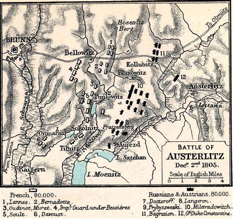 Map of the Battle of Austerlitz - December 2, 1805 | Battle, Map, Europe map