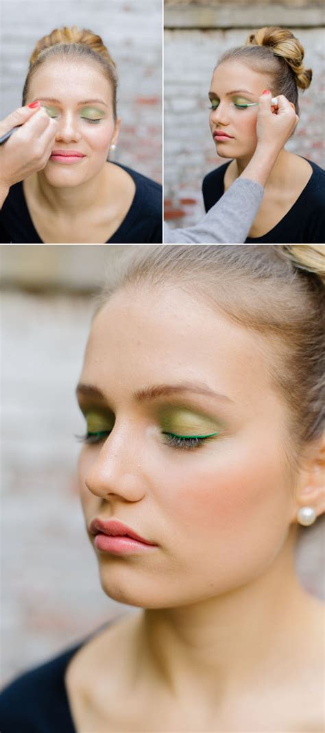 green eyeliner makeup tutorial - Brooklyn Bride - Modern Wedding Blog