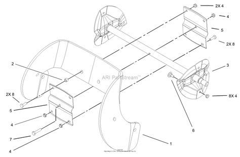 Toro 38515, CCR 2450 GTS Snowthrower, 2004 (SN 240000001-240999999) Parts Diagram for IMPELLER ...