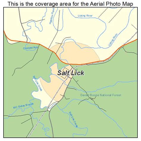 Aerial Photography Map of Salt Lick, KY Kentucky