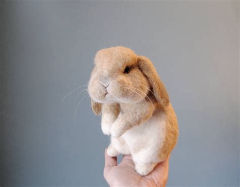 Custom Made Rabbit Needle Felted Rabbit Handmade Lifelike - Etsy