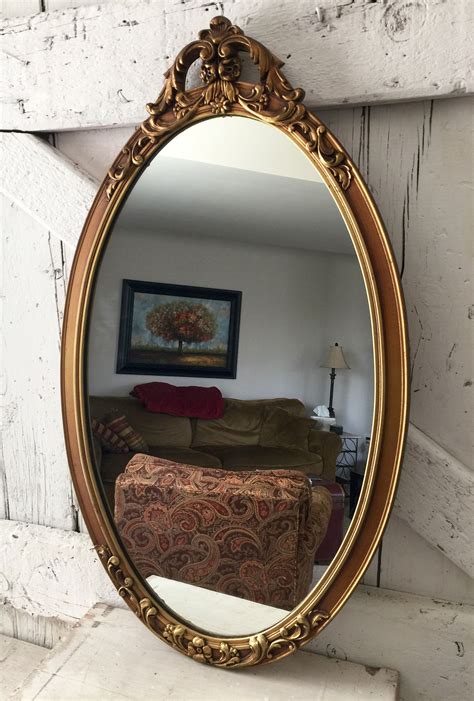 Antique Wood Oval Mirrors