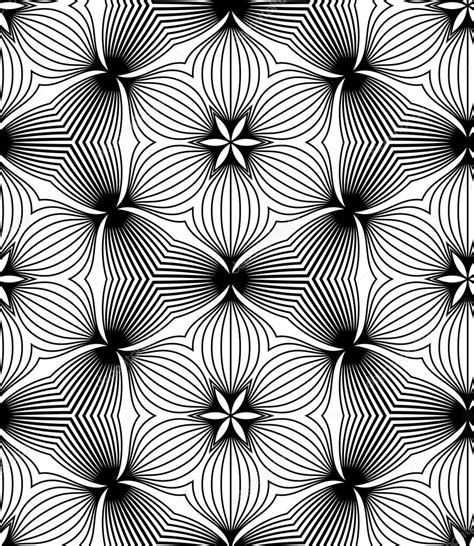 Black and White Op Art Design, Vector Seamless Pattern Backgroun ...