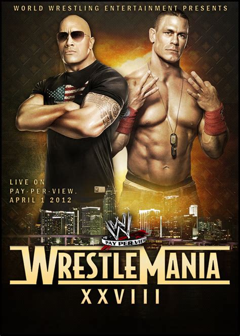 Geek Xplore: Wrestlemania 28 The Rock vs. John Cena Poster