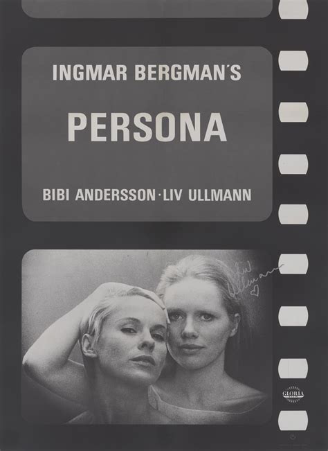 PERSONA (1966) FIRST GERMAN RELEASE POSTER, 1967, SIGNED BY LIV ULLMANN | Original Film Posters ...