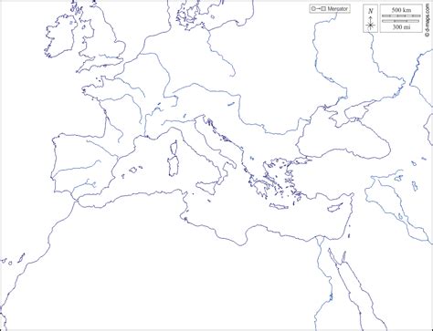 Wide Mediterranean Sea free map, free blank map, free outline map, free ...