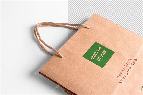 Premium PSD | Paper bag brown Mockup