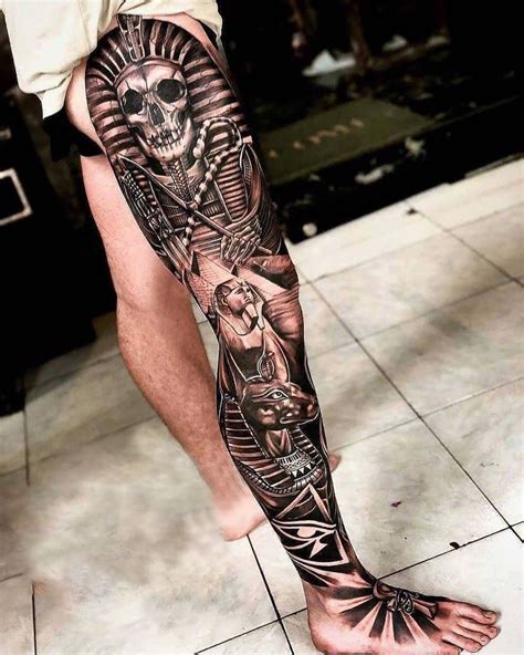 Realistic Leg Tattoos | 60 Best Leg Tattoos For Men - PROJAQK ...