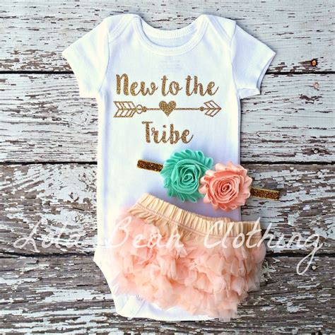 Baby Girl Coming Home Outfit New to the Tribe Bloomers