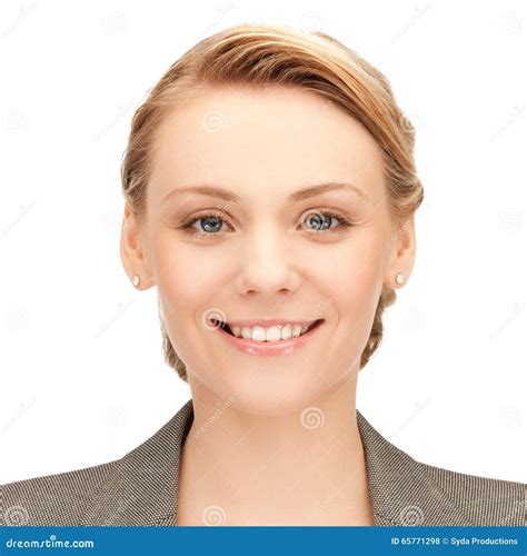 Happy Smiling Young Woman Face or Portrait Stock Photo - Image of ...