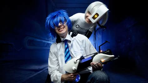 Wheatley and GLaDOS cosplay Portal 2 by Tenori-Tiger on DeviantArt