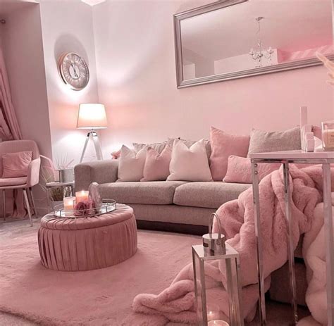 Grey And Blush Pink Living Room | Baci Living Room