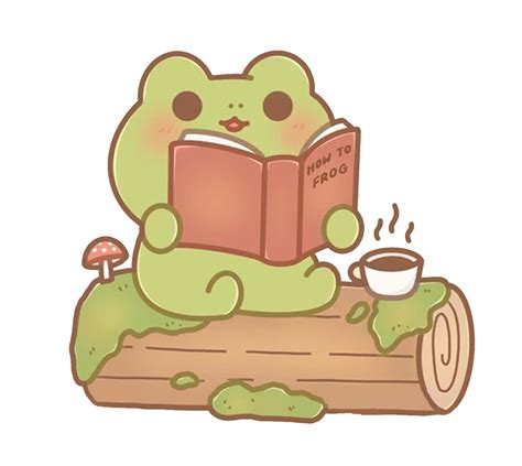 Freetoeditlog Cute Kawaii Frog Froggy Coffee Tea Book - vrogue.co