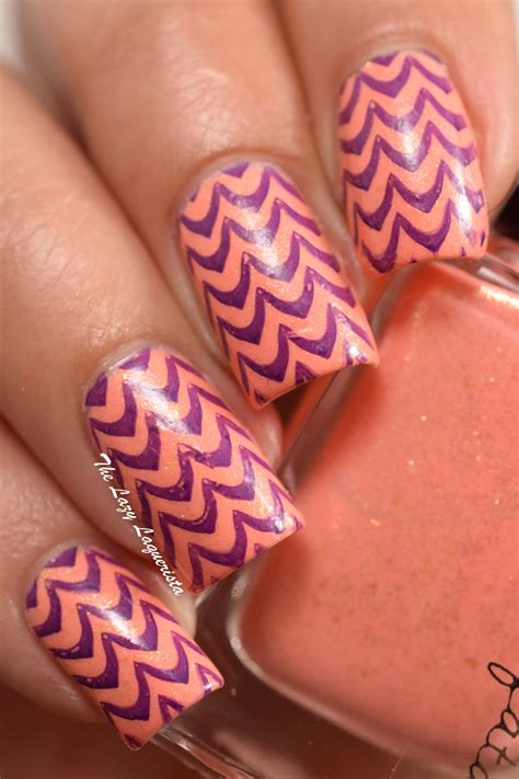 Manicure Manifesto: Purple and Orange Wave Nail Art