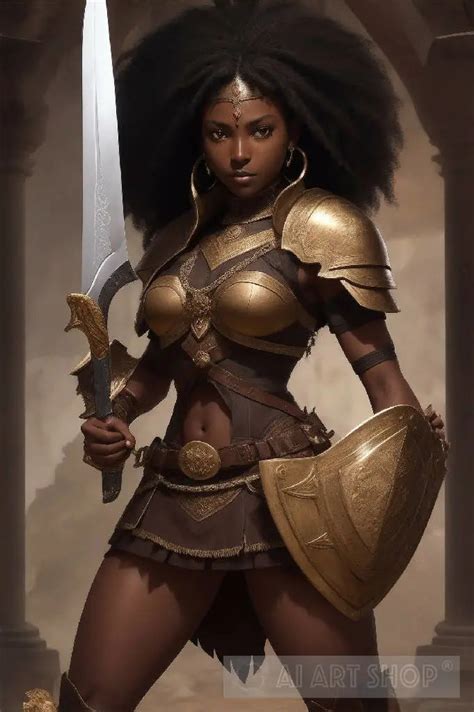 Dark skinned Female Warrior