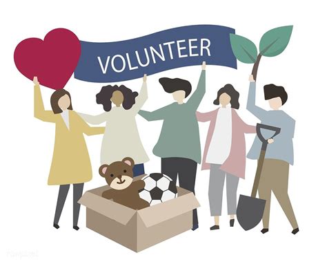 Donation and volunteering community service illustration | free image ...