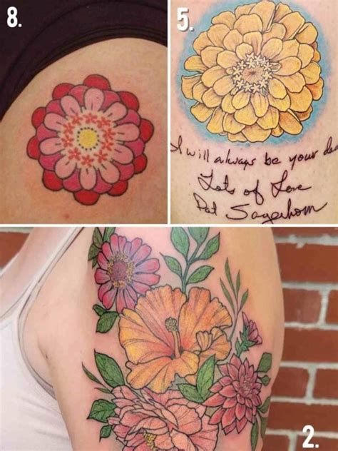 53 Zinnia Tattoo Flower Ideas - Tattoo Glee