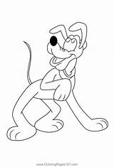 Mickey And Pluto Coloring Pages sketch template