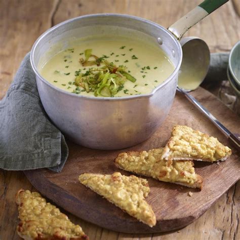 CAWL CENNIN (Welsh leek soup) with quick Welsh Rarebit, a delicious ...