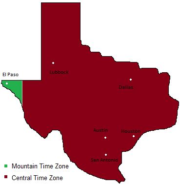 Texas Time Zone Map – Map Of The World
