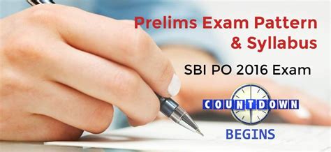 SBI PO Prelims Syllabus And Exam Pattern 2016