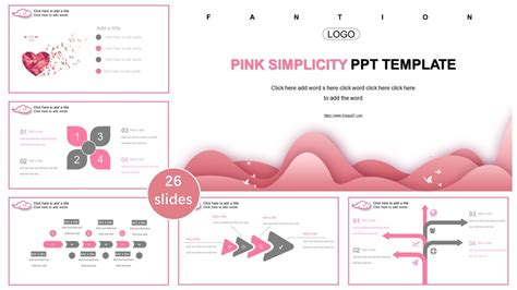 Pink Business Report PowerPoint Templates