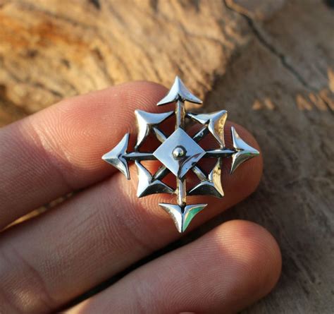 STAR of CHAOS Silver Pendant Arms of Chaos Necklace Sci-fi | Etsy