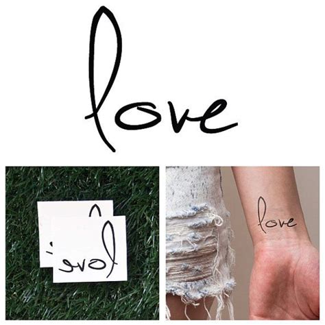 Love - Temporary Tattoo (Set of 2)