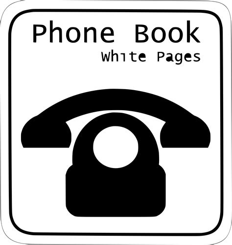 Clipart - white pages phone book