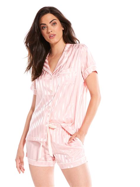 Pink Stripe Chic Satin Pj Set Multi - Peter Alexander Online | Satin pj ...