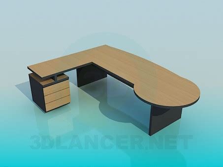 3d model Large corner desk | 9363 | 3dlancer.net