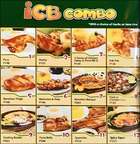 Inasal Chicken Bacolod Menu, Menu for Inasal Chicken Bacolod, SM City ...