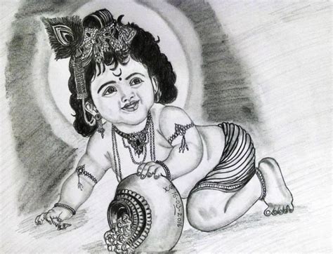 Lord Krishna: Pencil Sketches – A MYTHOLOGY BLOG | Art drawings ...