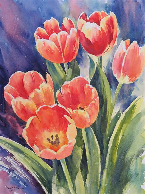 Spring Tulips Watercolour Tutorial | Bromleys Art Supplies