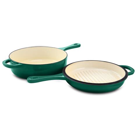 Crock-pot Artisan 2 Piece 10 Inch Multi-Function Enameled Cast Iron ...