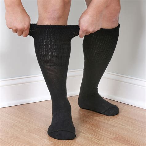 Unisex Extra Wide Diabetic Tube Socks - 3 Pairs Fit Up To 4E/6E Foot & 22" Calf | eBay