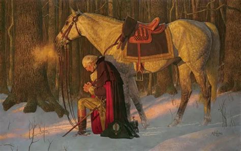 Hand Painted oil painting George Washington Praying Before Crossing The Delaware home decor wall ...