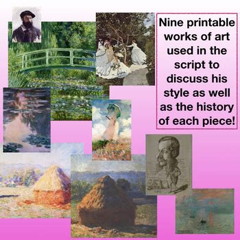 Monet Biography for Young Students- Classical Conversations Cy 2 Week 16