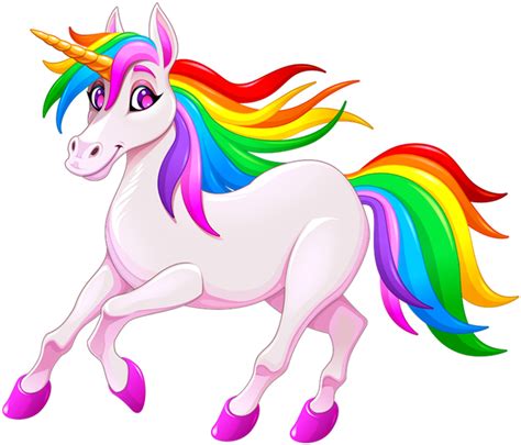 Cartoon Rainbow Unicorn Clipart - Full Size Clipart (#5745687) - PinClipart