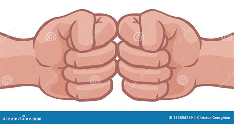 Fist Bump Hands Punch Cartoon | CartoonDealer.com #183886259