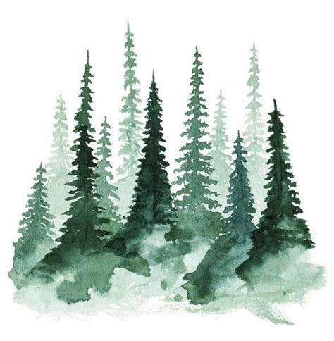 Woodland Trees No. 1 | Watercolor artwork, Tree art, Watercolor trees