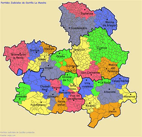 Blog de Geografía del profesor Juan Martín Martín: Mapa de Partidos Judiciales de Castilla la Mancha