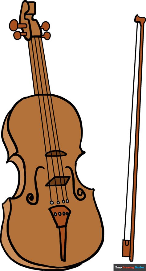 How to Draw a Violin - Really Easy Drawing Tutorial