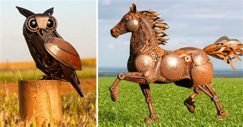 I Turn Scrap Metal Into Life-Size Animal Sculptures | Bored Panda